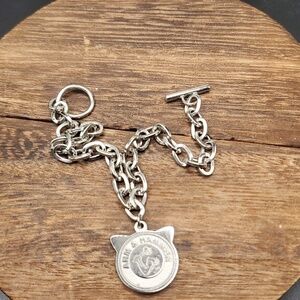 Kitty cat charm‎ bracelet B3215